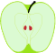 pomme en coupe
